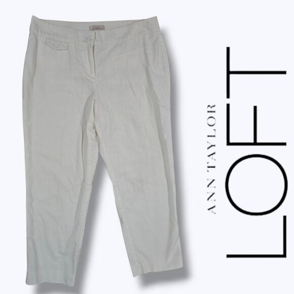 Ann Taylor LOFT women's white capri pants - size 4 - Picture 8 of 8